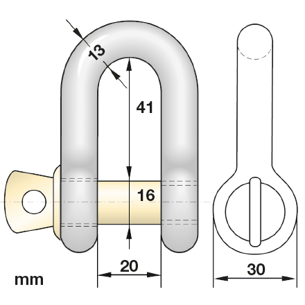 Schäkel 2,0 t hochfest