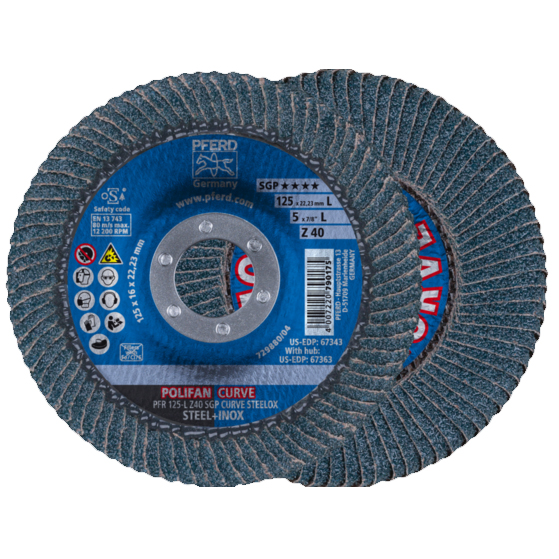 Polifan PFR 125 Z 40 SGP-CURVE L Schleifteller