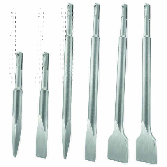 SDS-PLUS Meißel-Satz 6-teilig je2 Flachmeißel,Breitmeißel,Spitzmeißel