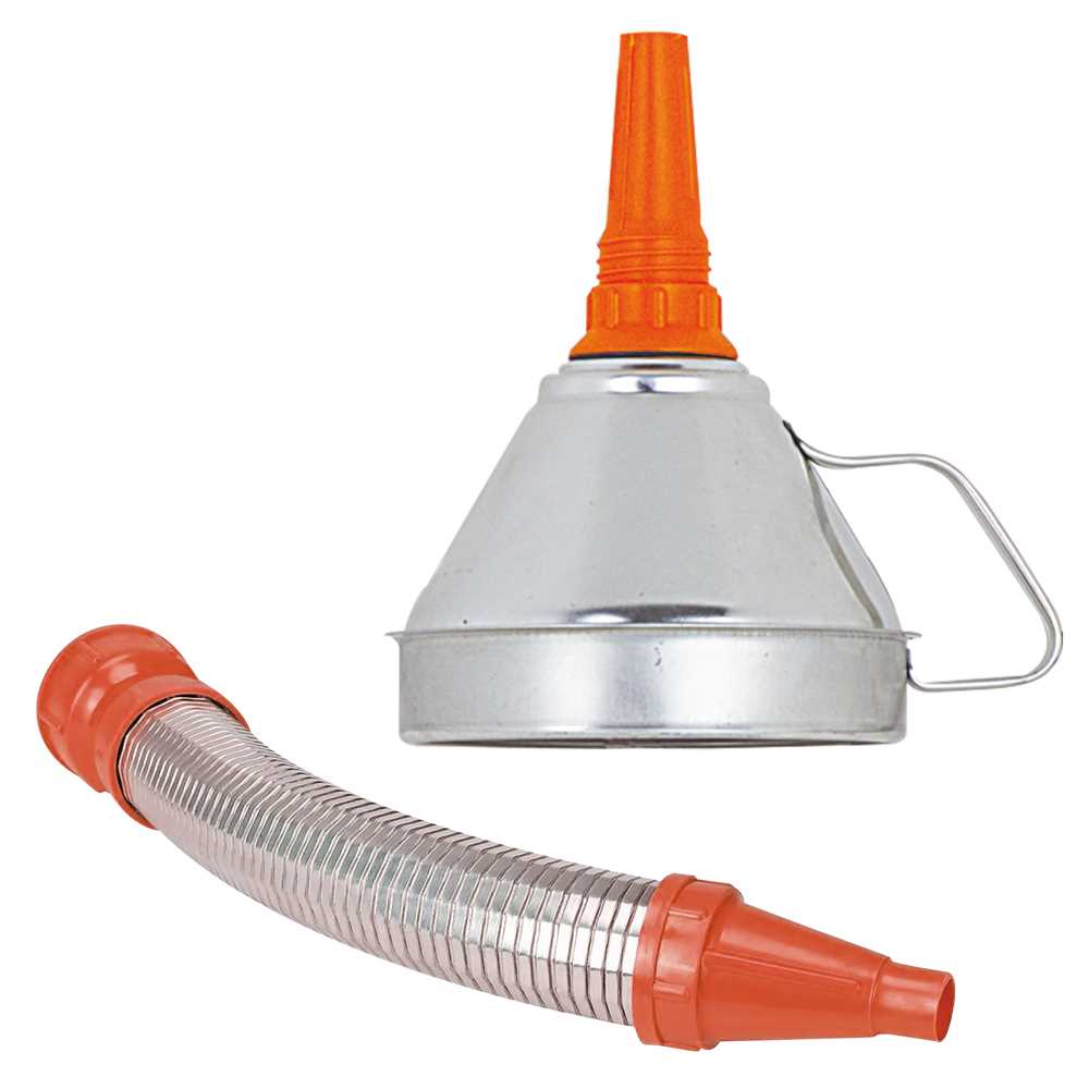 Trichtergarnitur Metalltrichter 160mm Ø und flexiblen Rohr