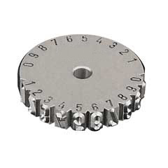 Ziffernschlagrad 0-9,6mm Höhe für Stähle bis 1200Nm,vernickelt