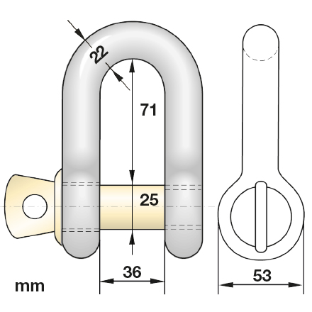 Schäkel 6,5 t hochfest