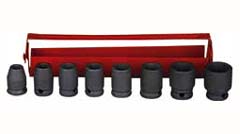 Schlagnuss-Kassette 3/8" 8-teilig 8-19mm Sonderlegierung,extra tief gestaucht