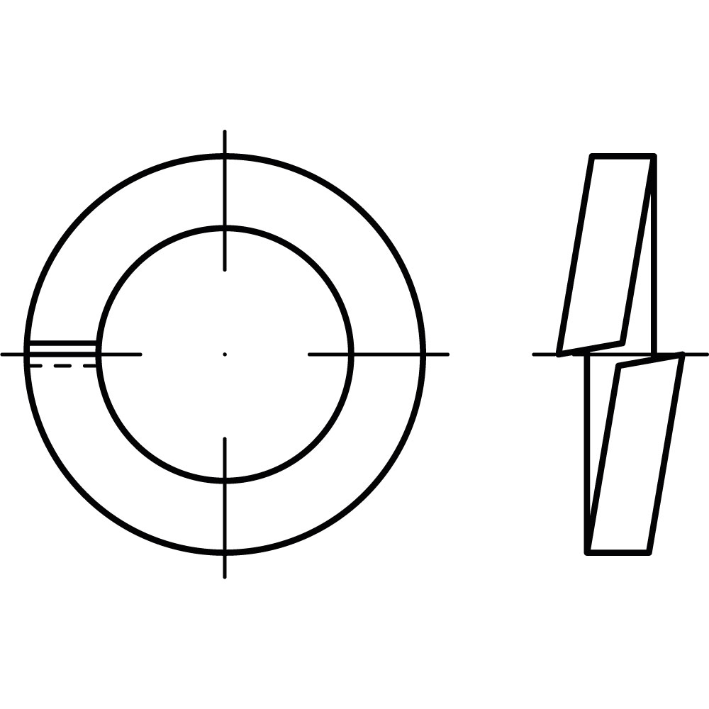 Federringe DIN 7980 FST A2K M 10 GALV. VERZINKT VE=1000