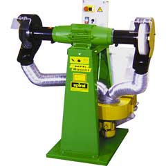 Absaug-Bürst+Poliermaschine RASANT 400V,komplett mit Sockel und Absaugung