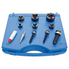 Spaltlochknacker-Satz M16-M40 und 22,5mm mit Zubehör,in Kassette