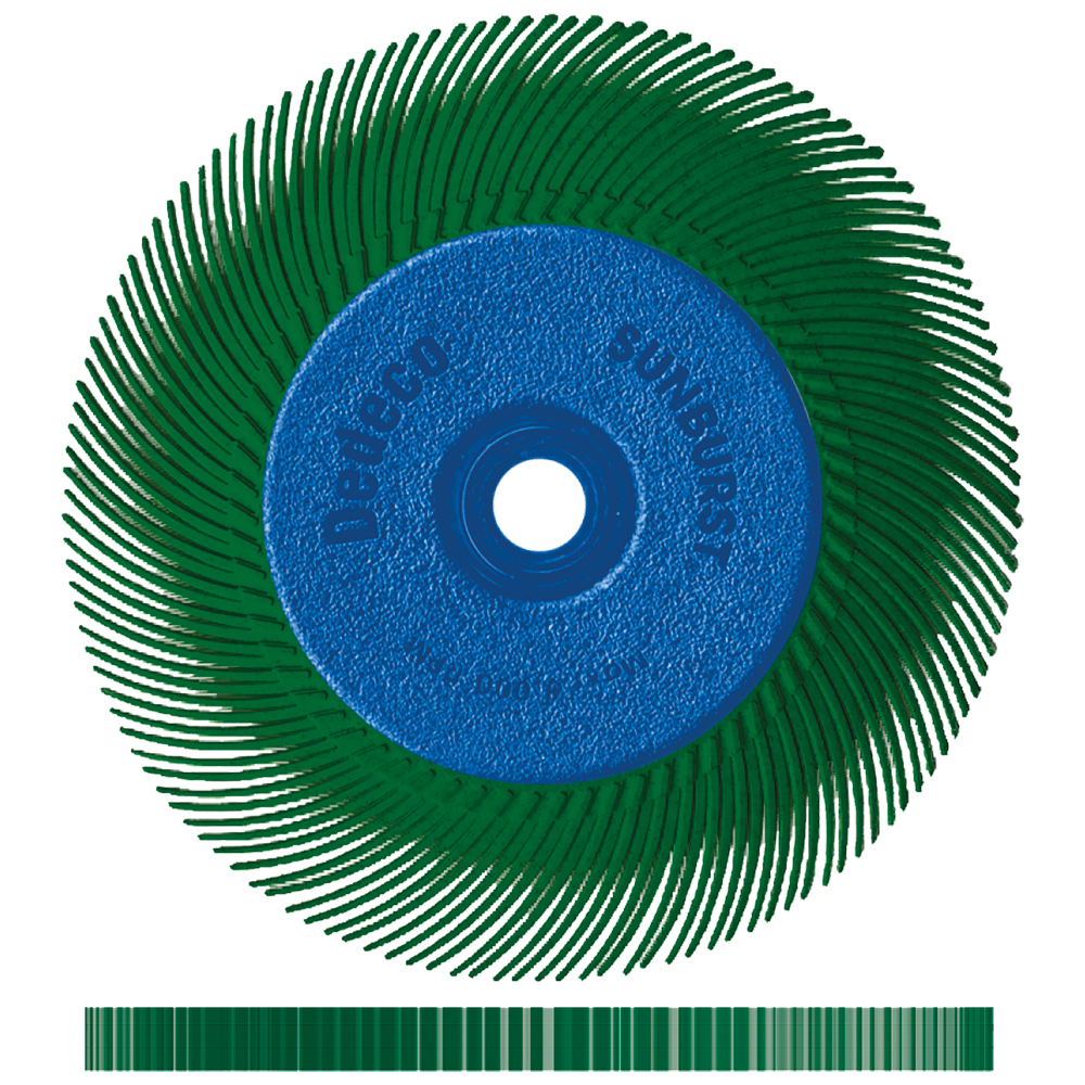 Schleifbürste INOX 150x12/K50 grün Univ.Aufnahme für Schleifbock+Flexwelle