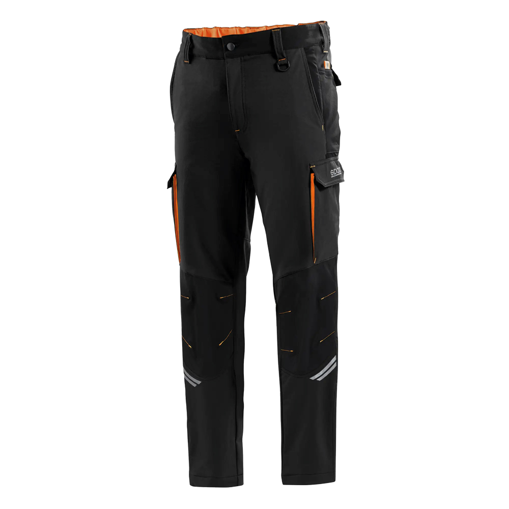 SPARCO Stretch-Bundhose Größe L schwarz/orange