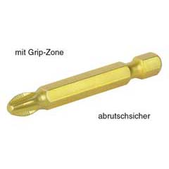 TINGRIP-Bit-Schraubklinge 150mm PH1 1/4" Antirutsch-Gripkrallzone,TIN-beschichtet