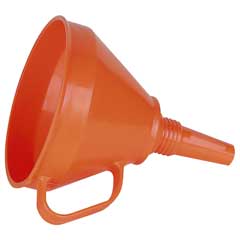 Trichter 160mm Ø Inhalt 1,30 Liter Auslauf gerade,aus PE,mit Sieb