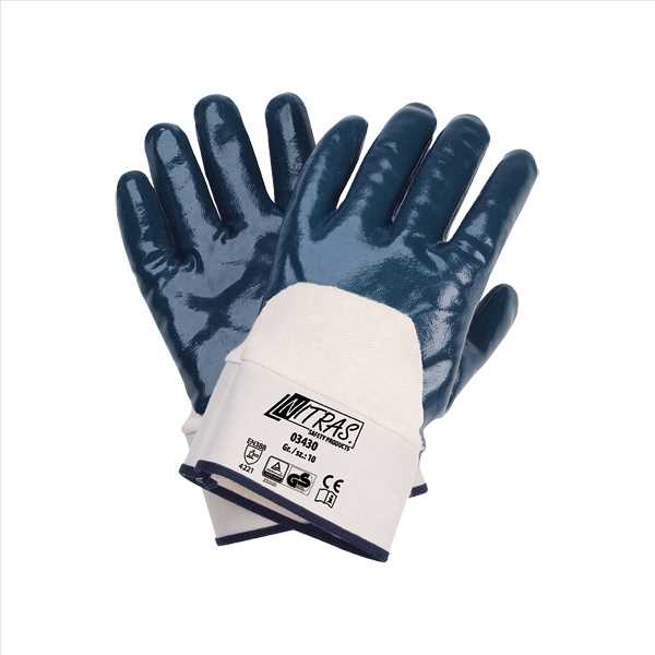 Montagehandschuh Nitril 3430 blau Gr.10 EN 388 4.2.2.1. Cat.II teilbeschichtet