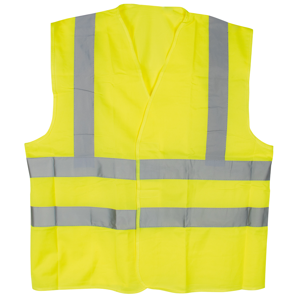 Warnschutzweste gelb EN 471 Kl.2 Unigr. 2 Reflexstreifen um Taille und Schulter