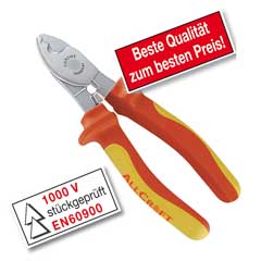 Kabelschneider EN60900 160mm für 9,5mm- Kabel-Ø,stückgeprüft,Chrom-Vanadium