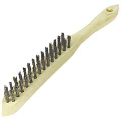 Hand-Drahtbürste gewellt 2-reihig