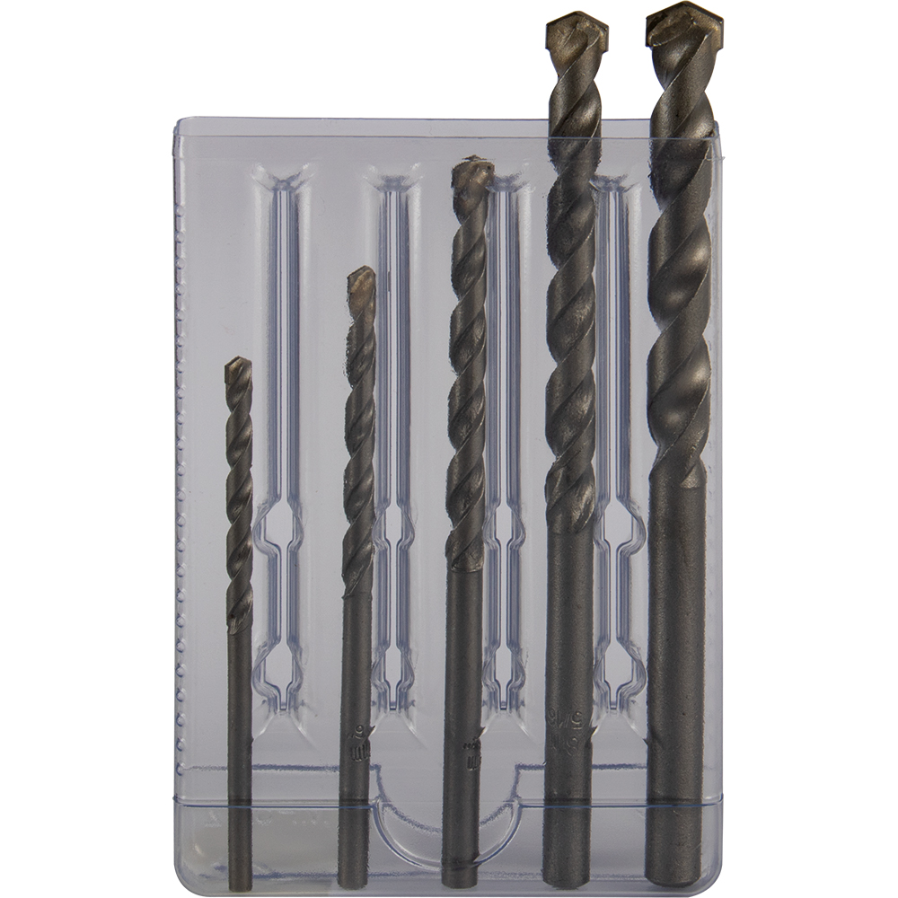 Steinbohrerset 5-teilige im Multipack Durchmesser4-5-6-8-10mm mit zyl. Schaft