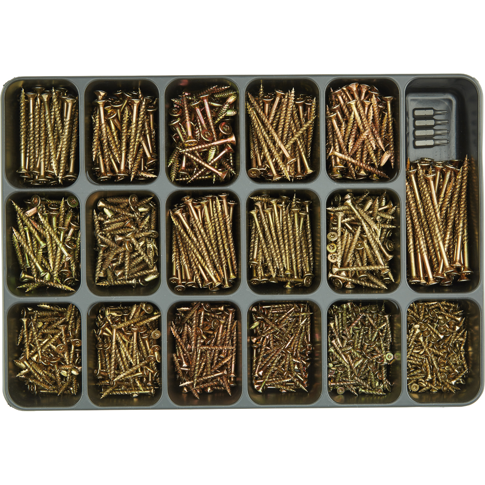 SPIRAL Sortimentkoffer 1.230-teilig SPS Senkkopf vz. gelb A2C TX