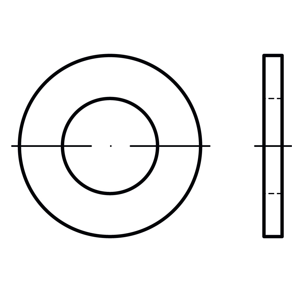 Scheiben DIN 125 A ST A2K 3,7 M 3,5 140HV GALV. VERZINKT VE=5000