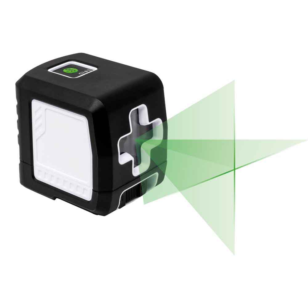 Kreuzlinienlaser Kompakt - Laser Grün Genauigkeit +/- 0,4mm/m