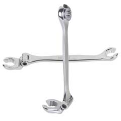 Kippgelenk-Ringschlüssel offen,9mm CrV,ca.270° kippbar,Starrkopf 15° abgew.