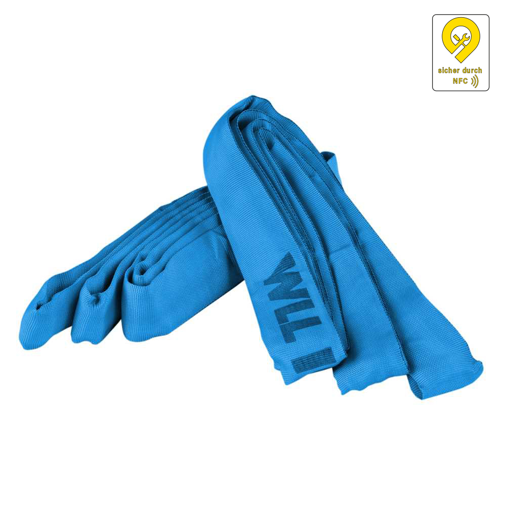 Rundschlinge RFID 8t - 4,0m Nutzlänge blau, nach EN 1492-2