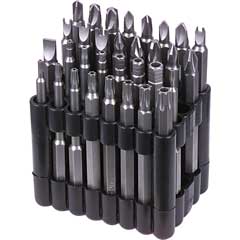 Bits-Satz 1/4" SIC 32-teilig,75mm Sicherheits-Bits,mit Magnethalter in Box