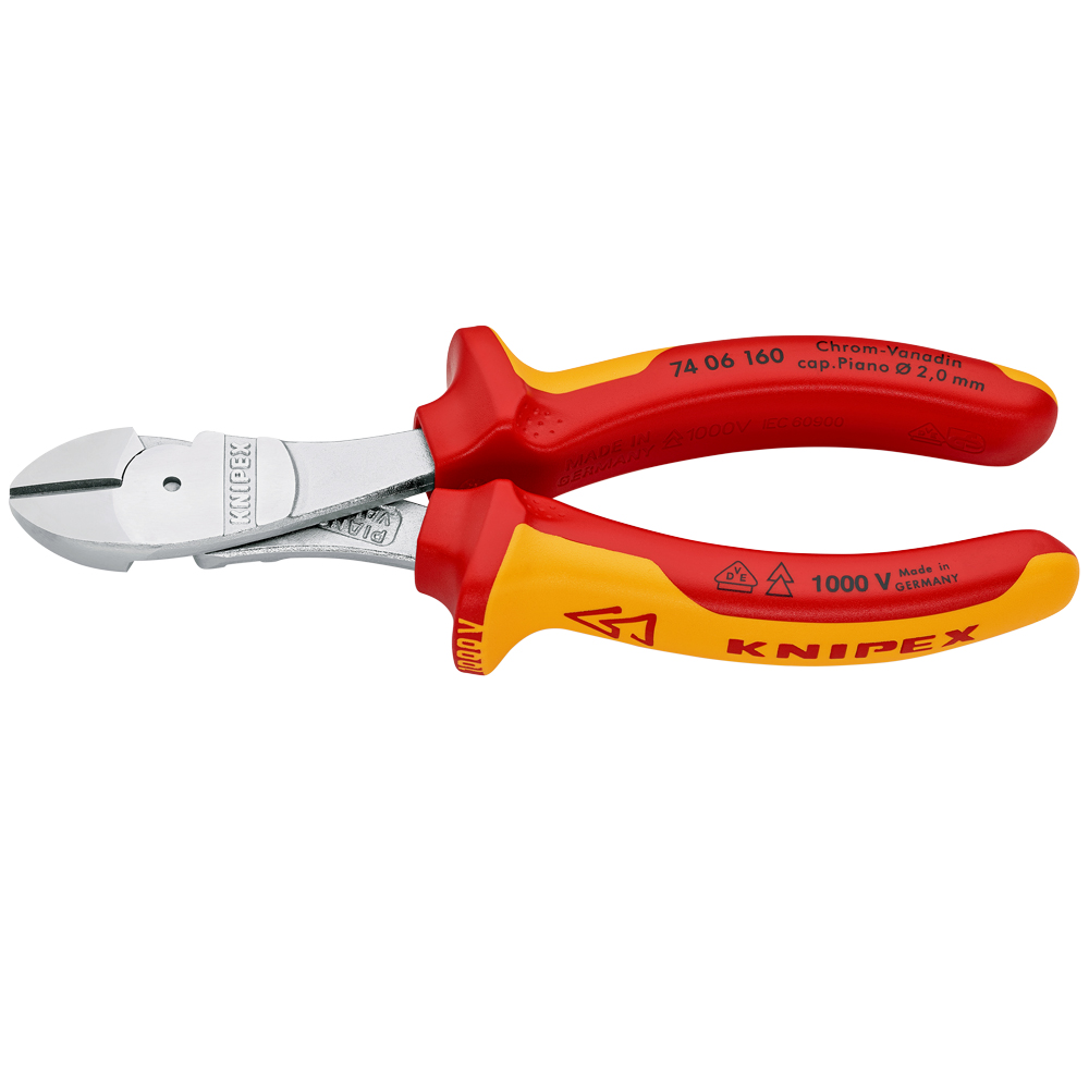 Kraft-Seitenschneider EN60900 250mm verchromt,hohe Schneidleistung