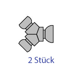 2 Stück Cobra-6mm Schnapp Y-Weibchen Y-Abzweiger,Schnapp-Anschluß Nr.8525-10