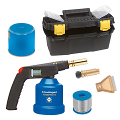 Piezo-Lötsetx2000 Piezo,6-teilig in Box 1 Lötlampe,3 Brenner,1 Kartusche,1 Lot