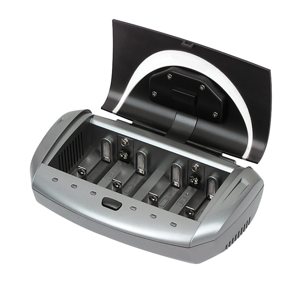 Uni-Schnellladegerät NiMH/NiCd Entladung+Schnell+Erhaltungsladung,LCD