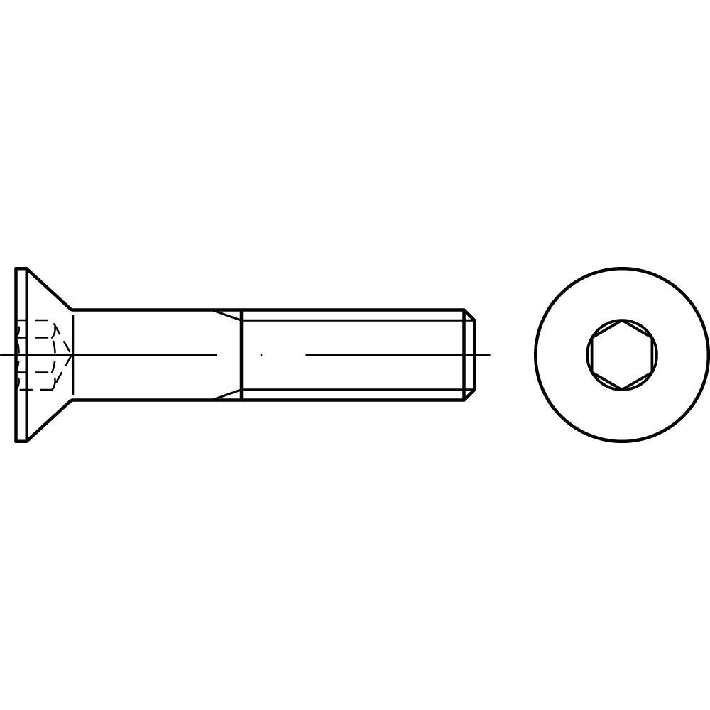 Senkschrauben ISO 10642 8.8 M 3 x 8 A2K GALV. VERZINKT VE=500