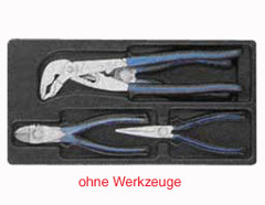 Mulde leer für diverse Zangen 157x310mm Kunststoff