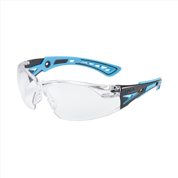 Bügelschutzbrille Rush+ klar, blau EN 166 2C-1,2  UV-Schutz