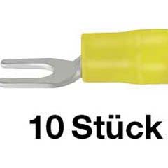 10 Stk.Gabelkabelschuh 4,0-6,0mm² M5 gelb