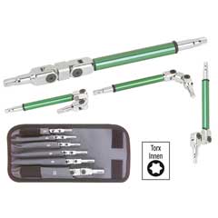 Turboflex-TX-Gelenkschlüsselsatz 7-tlg. T10-T40,mit Freilaufhülse,in Tasche