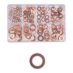 Kupfer-Beilagscheiben-Satz 240-teilig M6-M20,in Box