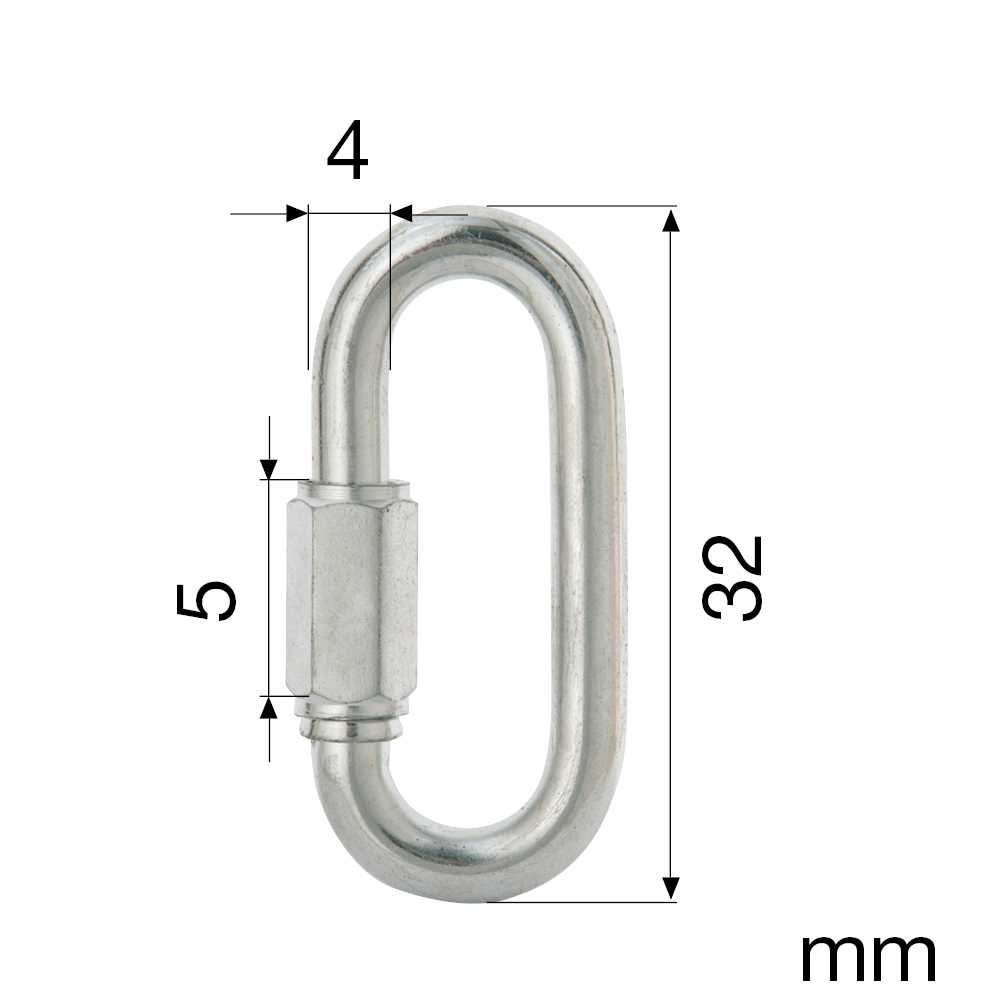 10 Stück Rapidglieder - 4mm/verzinkt