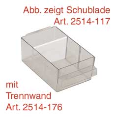 Kleinteilmagazin-Lade 150-2CL,glasklar