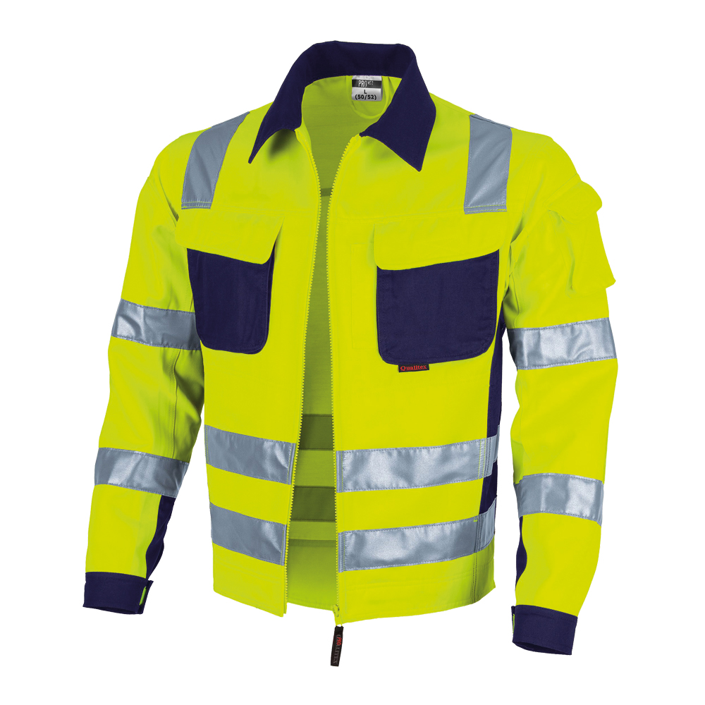 WS-Bundjacke,warngelb/blau,Gr.M,Logo "RSB" 3-farbig,auf Brust+Rücken