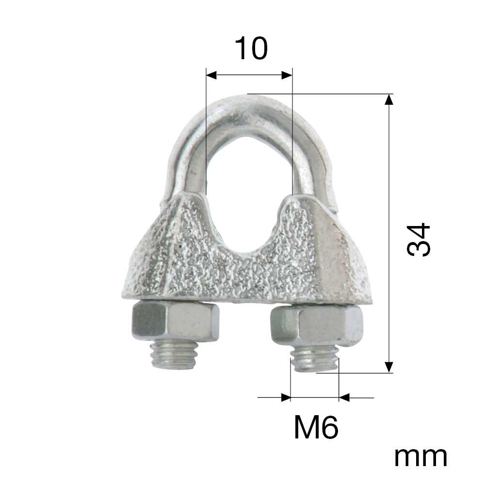 25 Stück Drahtseilklemmen - 8mm/verzinkt
