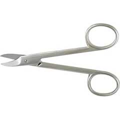 Elektronikschere gezahnt 110mm, vernickelt,feinst geschliffen,1.Qualität