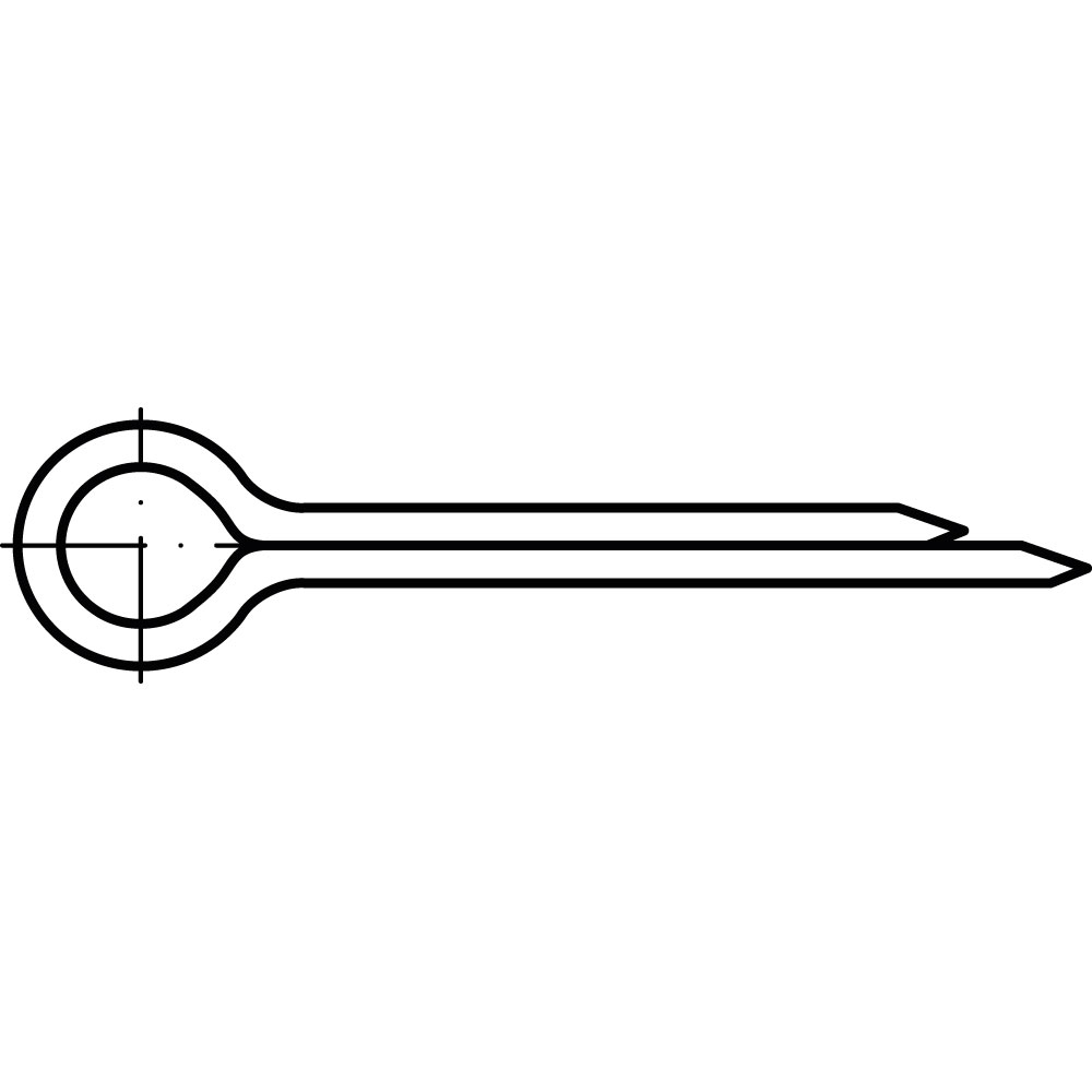 Splinte DIN 94 ST A2K 6,3 x 63 GALV. VERZINKT VE=250