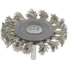 Rundbürste HSS 70x7 gezopft 0,50mm HSS-Stahldraht,mit 6mm Schaft