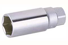 Zündkerzenstecknuss 1/2" 18mm 6-Kant Vanadium extra,mit Kerzenfangstück