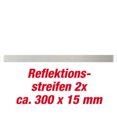 2 Stück Reflektorstreifen 300x15mm,zum Abschneiden von Reflektormarken