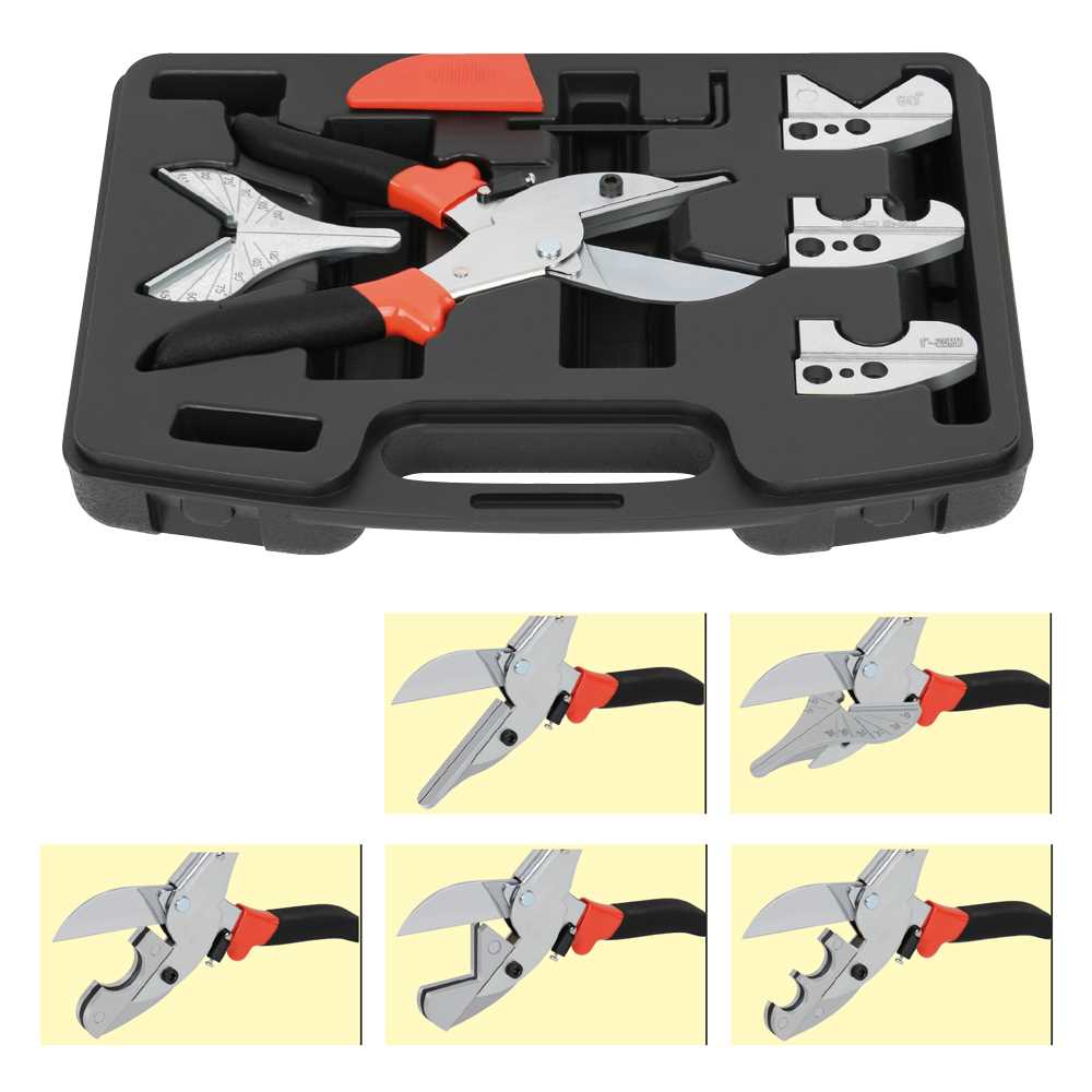 Schlauch-u.Leistenschneider UNICUT mit 5 Einsätzen