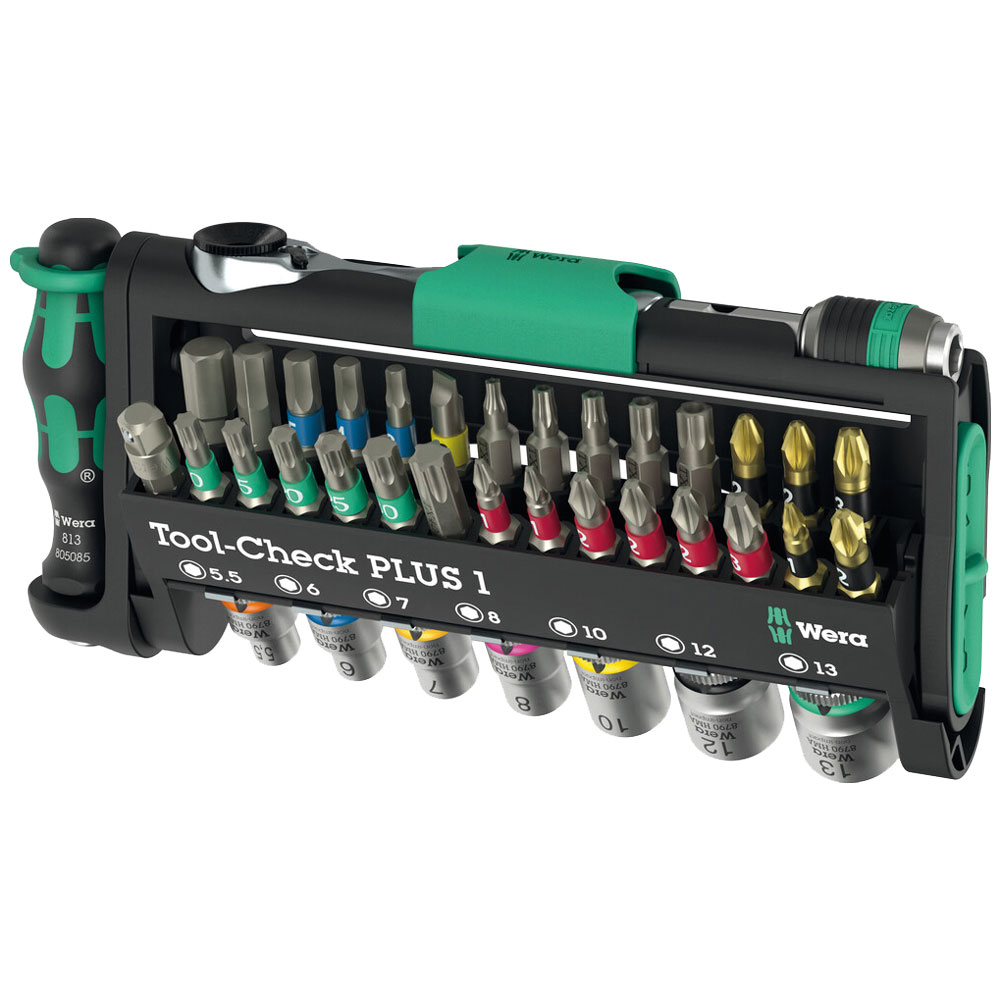 ToolBox WERA 39-teilig 1/4"-Antrieb gesenkgeschmiedete Vollstahlausführung