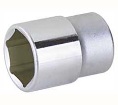 6-Kant-Stecknuss 3/8" 20mm Kantenschutz Chrom-Vanadium-Stahl,verchromt