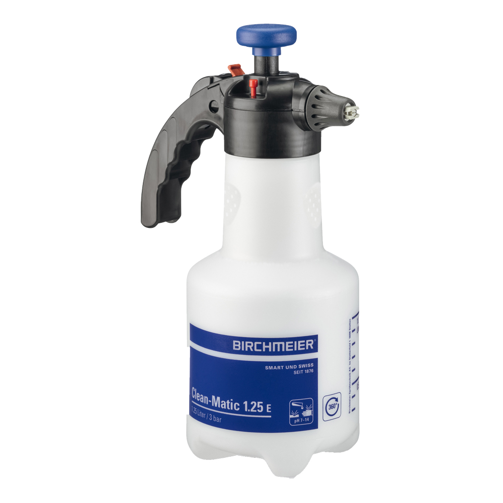 Pumpsprühflasche Inhalt 1,25 Liter 360° alkalische Sprüh-u.Schaummittel (ph7-14)