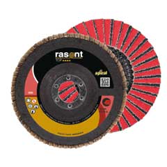 Fächerscheibe ZCK2 InoxTopG F28 125 K 40 F28,Hybrid Keramik/Zirkon Inox,RASANT