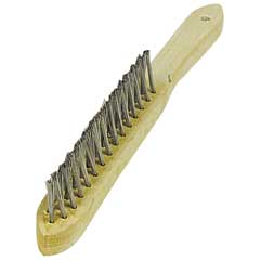 Kehlnaht-Bürste 3-reihig INOX mit rostfreiem,glatten Stahldraht besetzt